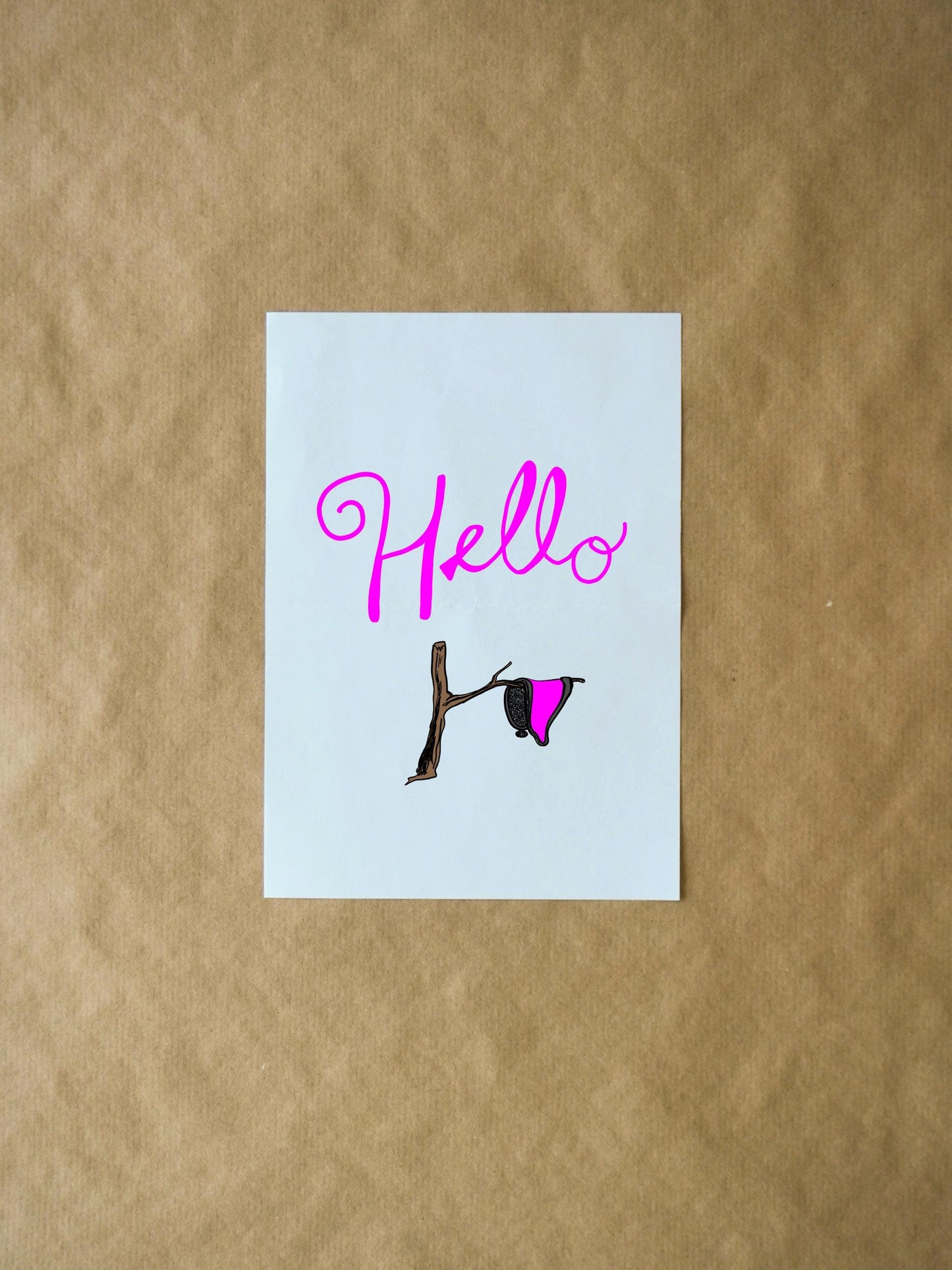 Hello Dali | Funny Greeting Card | Salvador Dalí Inspired Cute Art Card & Unique Gift for Friends, Family