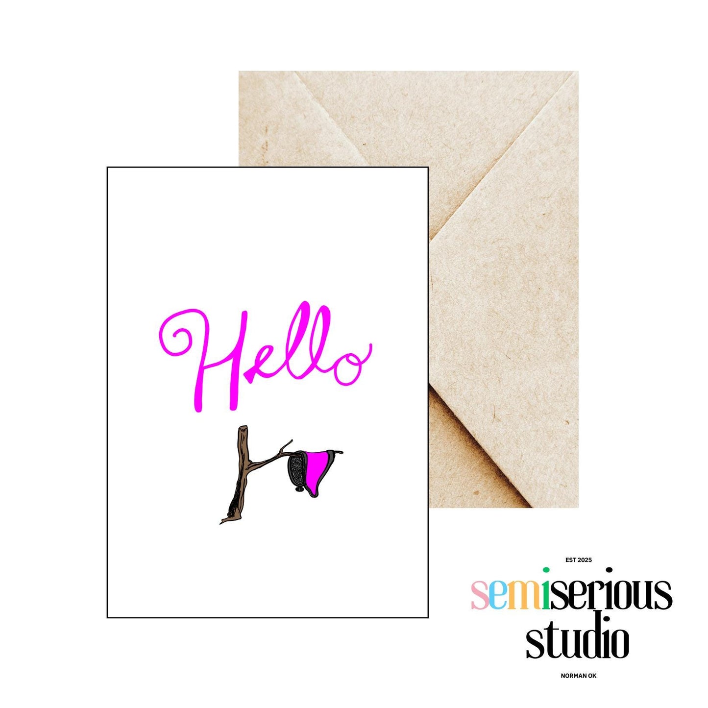 Hello Dali | Funny Greeting Card | Salvador Dalí Inspired Cute Art Card & Unique Gift for Friends, Family