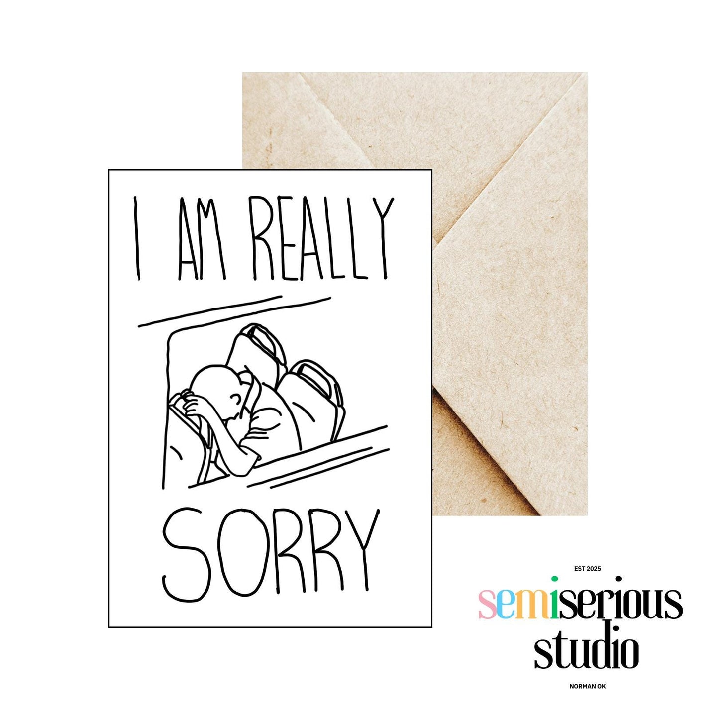 I am Really Sorry Sympathy Card for Loved Ones, Handwritten Touch & Thoughtful Message, Comforting Greeting Card