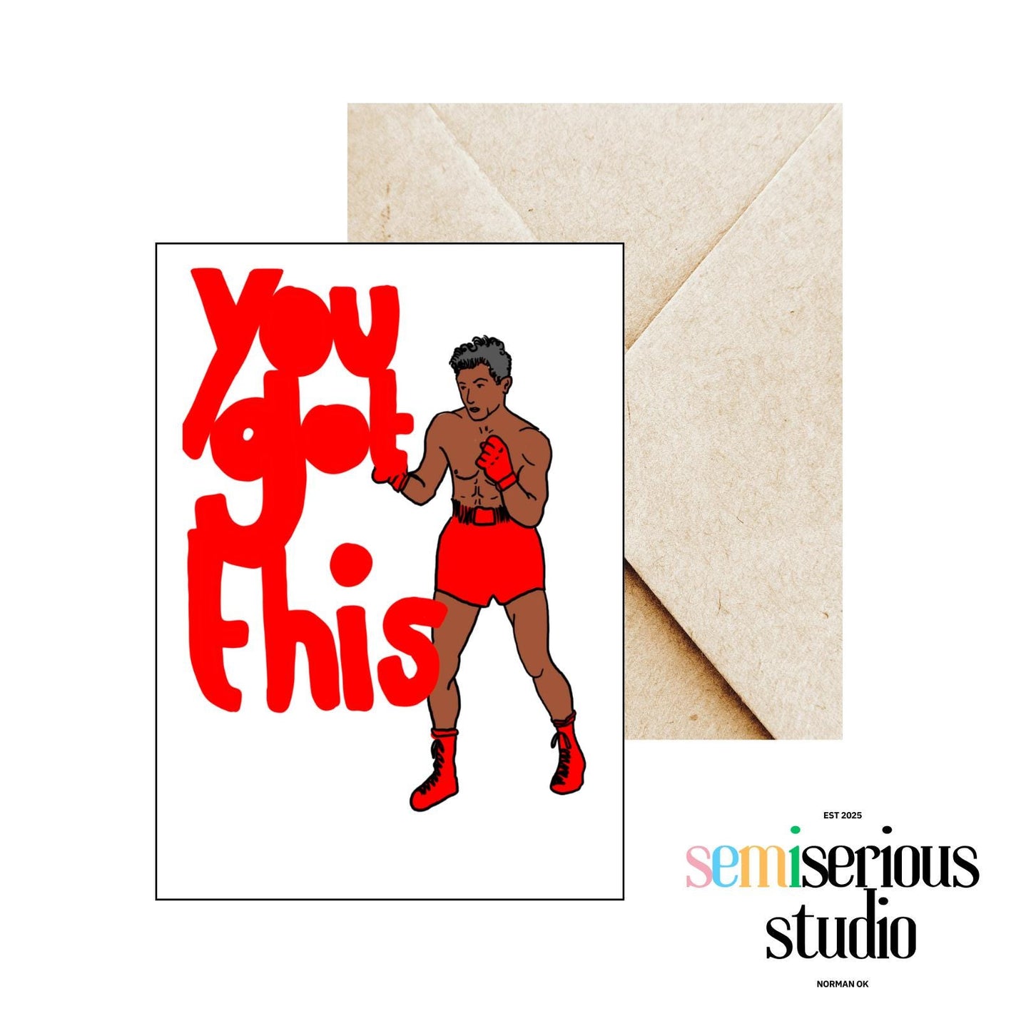 You Got This Boxer | Get Well Soon Card | Encouraging Greeting Card for Recovery, Support & Motivation For Friends, Family, and Partners