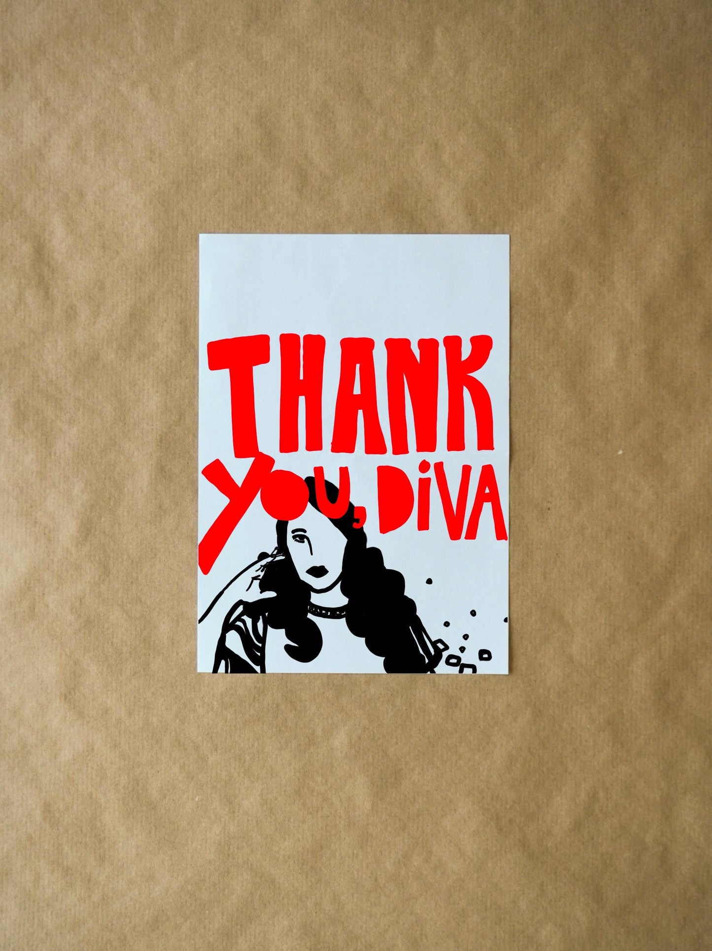 Thank You Diva Greeting Card | Fun Gratitude Card, Unique Thank You Note, Perfect for Friends & Family