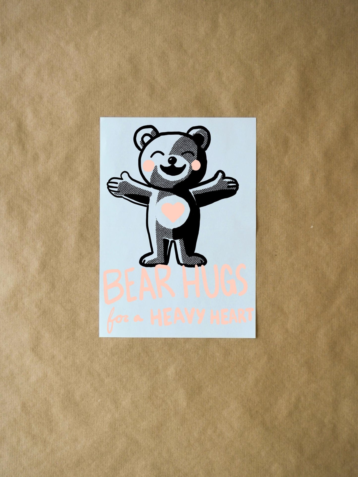 Bear Hugs for a Heavy Heart | Cute Get Well Soon Card, Sympathy Greeting Card, Thoughtful Support for Difficult Times