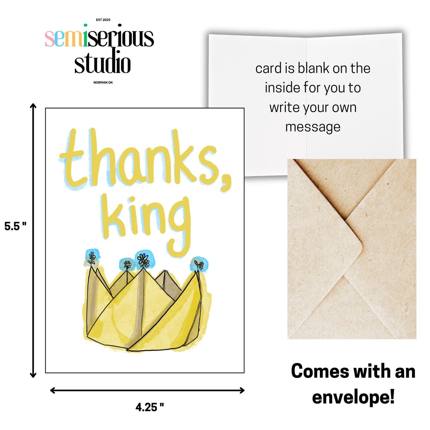 Thank You Card - Fun Gratitude Card, Unique Funny Note for Friends & Family, Perfect Gift for Any Occasion