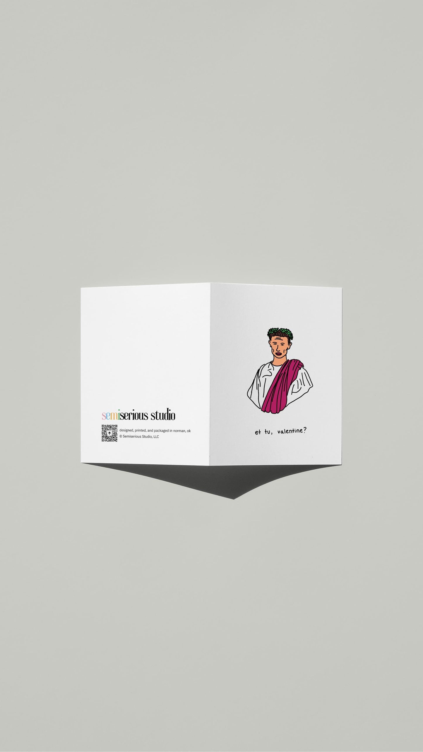 "Et tu, Valentine?" Caesar Valentine's Day Card