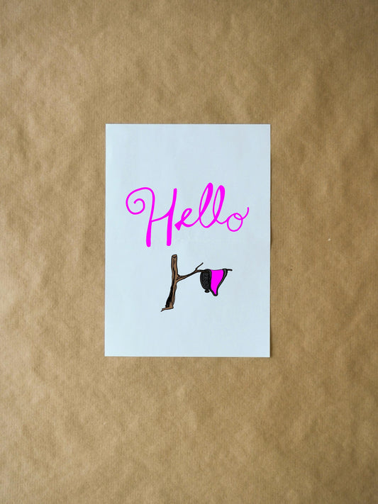 Hello Dali | Funny Greeting Card | Salvador Dalí Inspired Cute Art Card & Unique Gift for Friends, Family