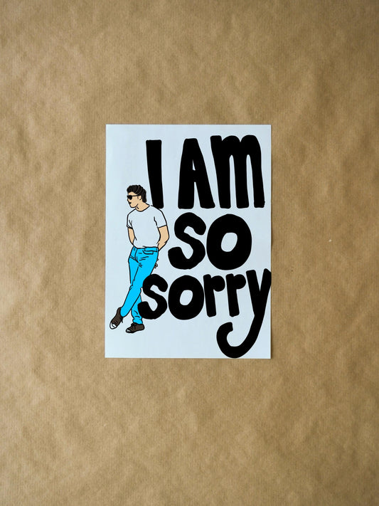 Cool Guy I Am So Sorry Card | Simple Apology Greeting Card for Friends & Loved Ones