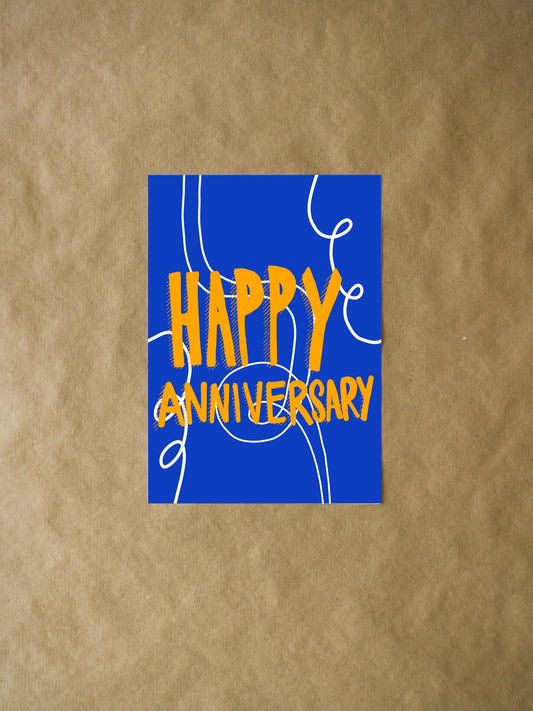 Fun Happy Anniversary Card - Cute Romantic Greeting Card for Couples, Him and Her, Perfect for Celebrating Love