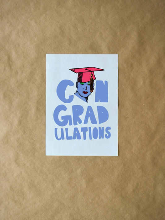 ConGRADulations Card - Congratulations Greeting Card for New Graduate, Funny Grad Card, Unique Graduation Gift, Celebrate Success