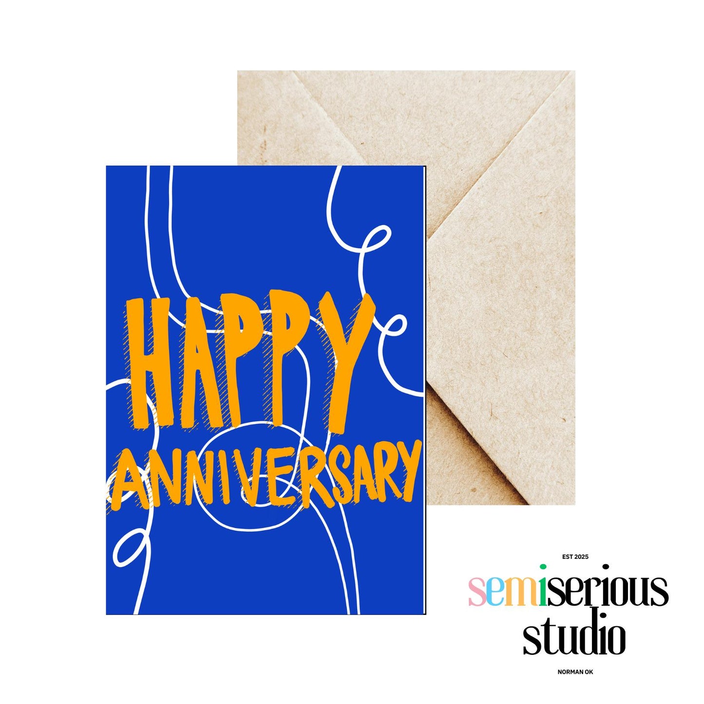 Fun Happy Anniversary Card - Cute Romantic Greeting Card for Couples, Him and Her, Perfect for Celebrating Love