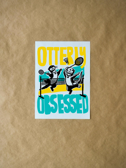 Otterly Obsessed Valentine's Day Card, Unique Greeting Card for Him, Her, and Couples,