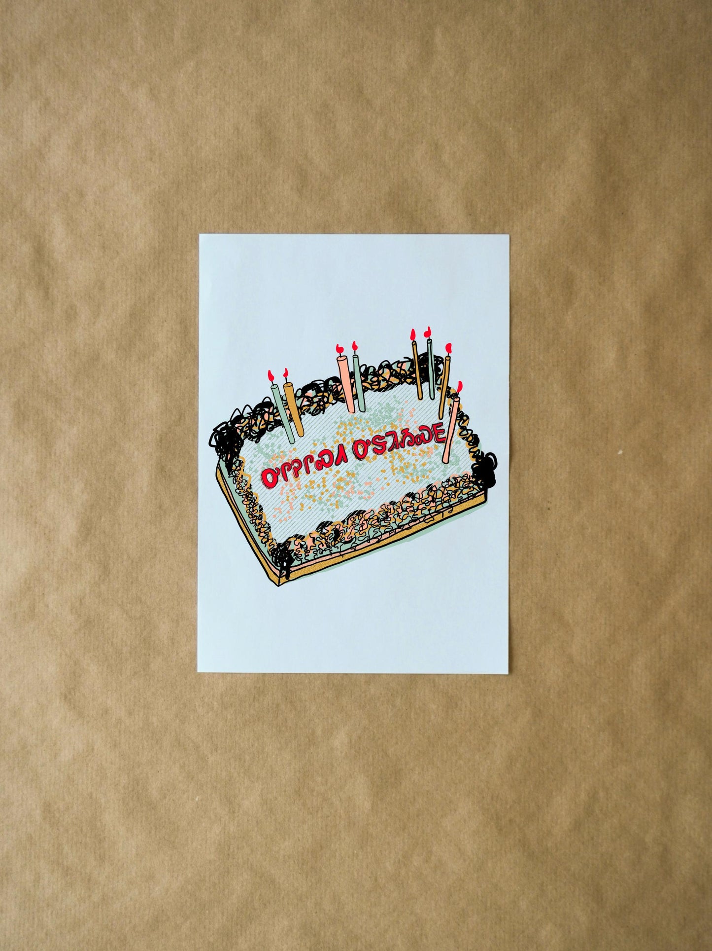 Cherokee Syllabary Happy Birthday Card - Cute Birthday Card for Friends, Family, and Kids - Fun Gift with Colorful Design