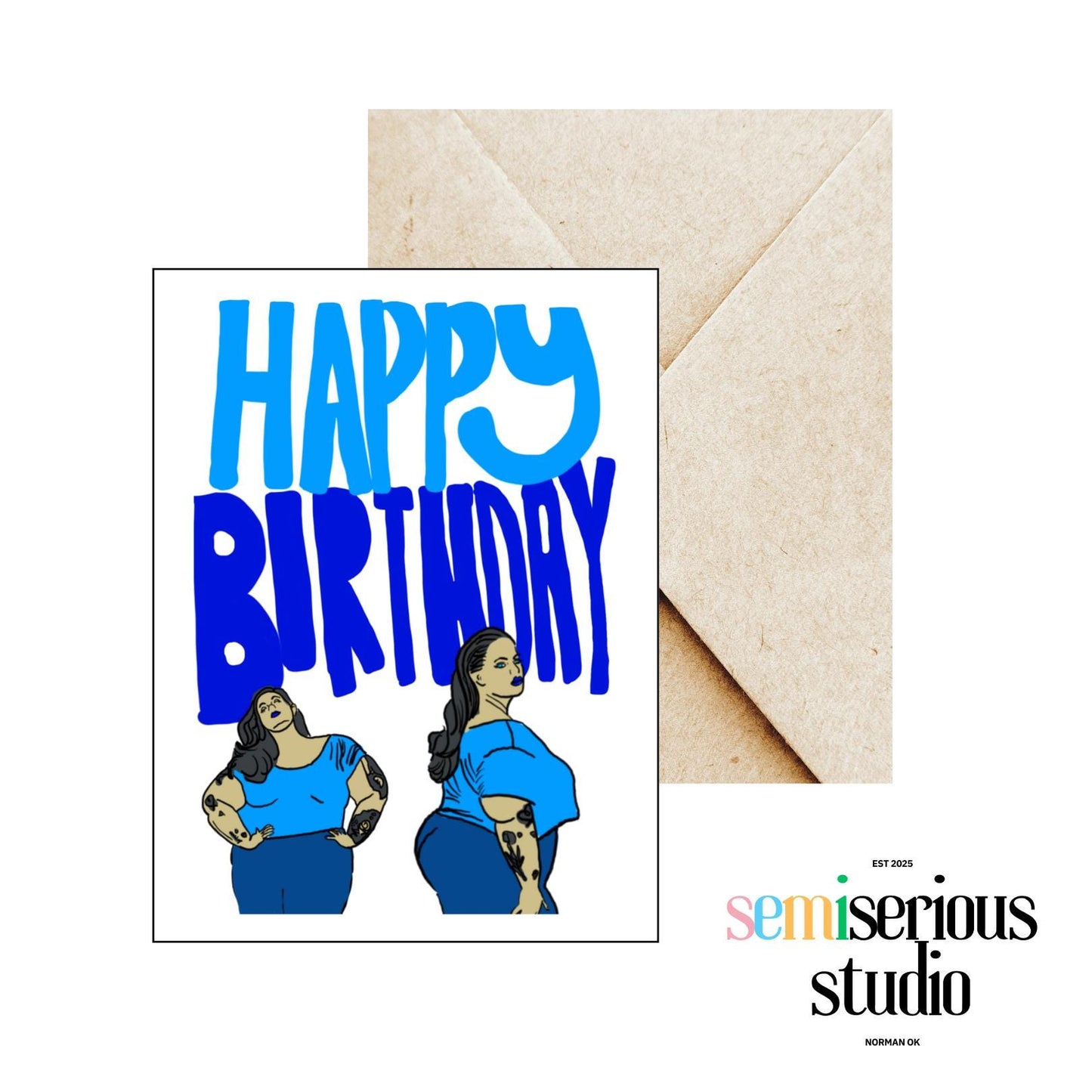 Happy Birthday Card - Cute Feminist Empowerment Birthday Card for Women, Girls & Friends - Fun Colorful Design Gift for Family and Kids