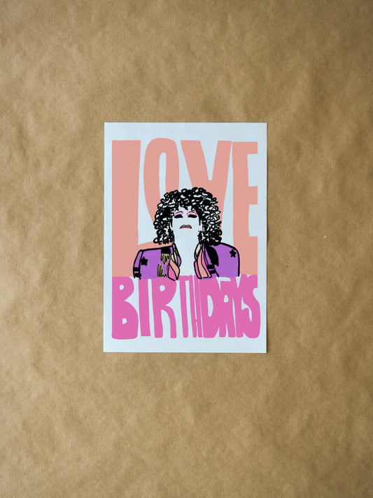 Thorgy Thor Love Birthdays Card - Cute Colorful Drag Queen Greeting Card for LGBTQ Friends and Family, RuPaul's Drag Race Gift