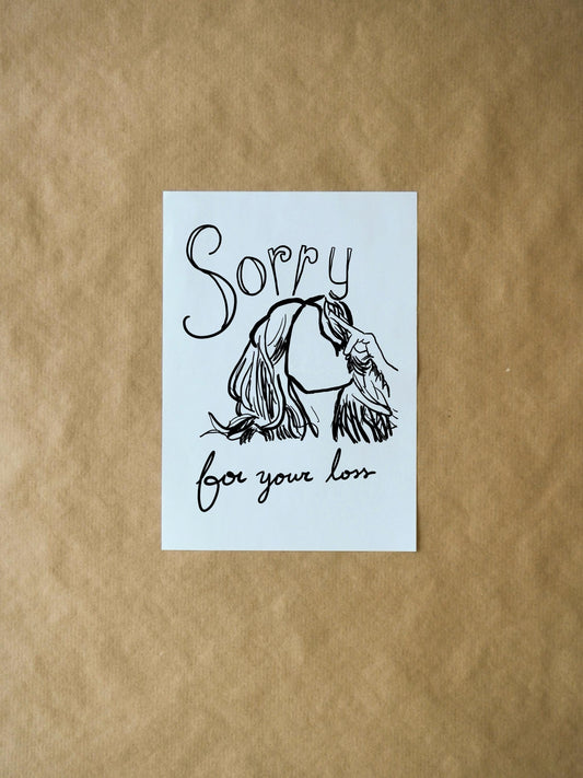 Simple Sorry For Your Loss Sketch | Greeting Card for Grieving Loved Ones