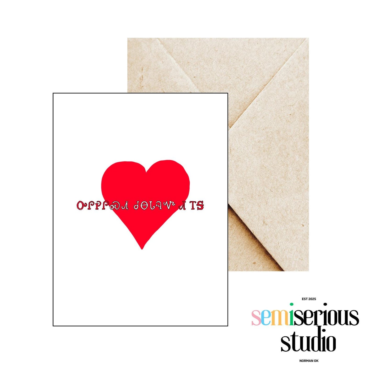 Cherokee Syllabary Valentine's Card, Cute Red Heart Design, Unique Indigenous Love Note, Hand-drawn Homemade Happy Valentine's Day Greetings